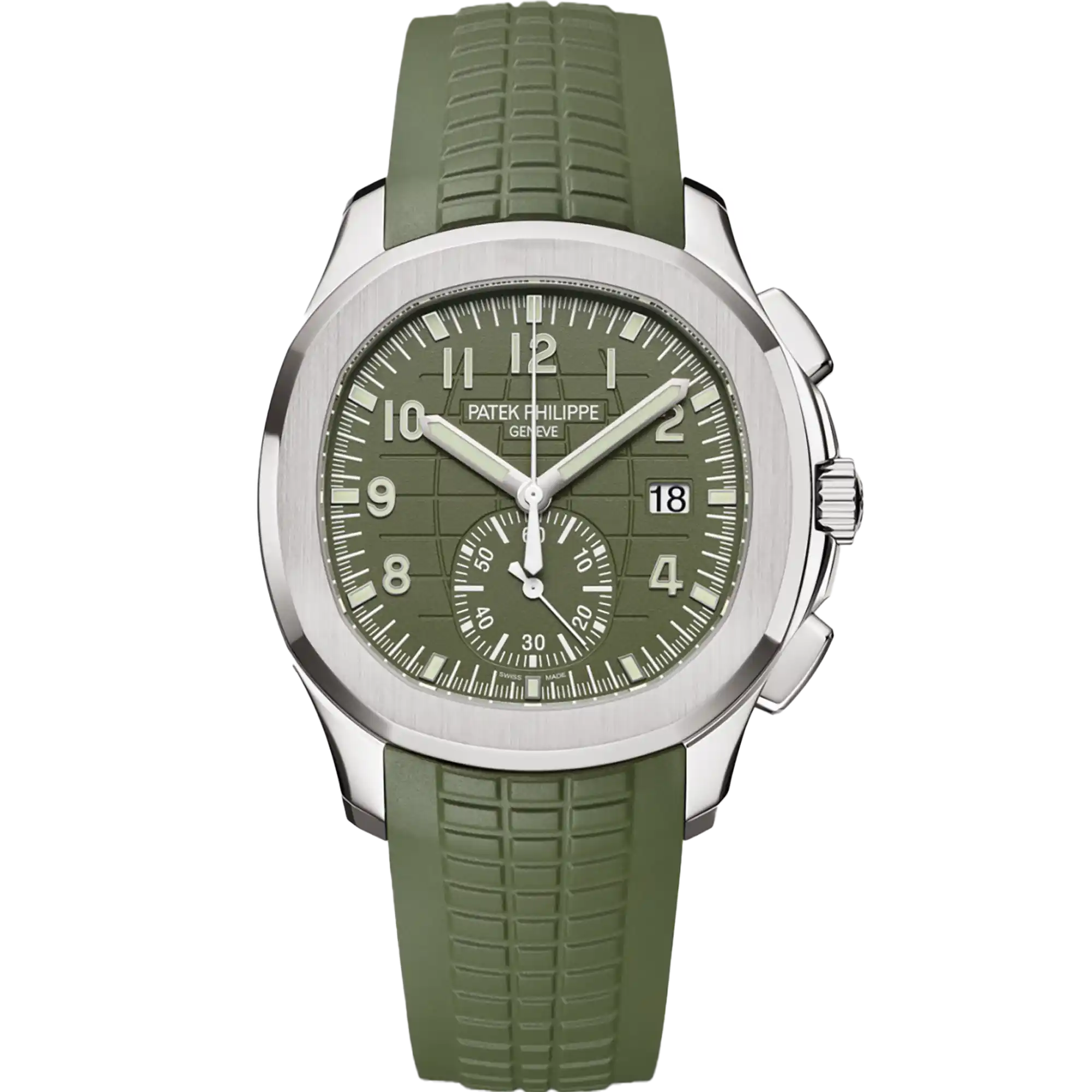 Patek Philippe Aquanaut Chronograph White Gold 42.2mm Khaki Green Dial 5968G-010