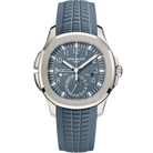 Patek Philippe Aquanaut Travel Time Opaline Blue Gray Dial 40.8mm White Gold 5164G-001