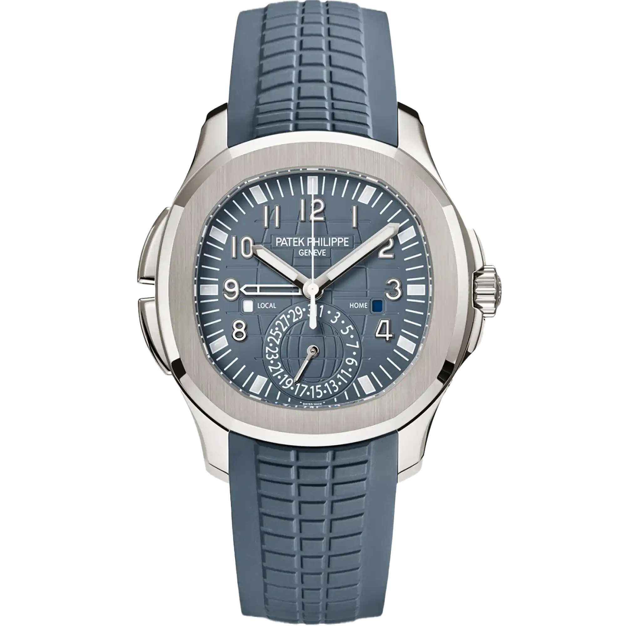 Patek Philippe Aquanaut Travel Time Opaline Blue Gray Dial 40.8mm White Gold 5164G-001