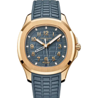 Patek Philippe Aquanaut Travel Time Opaline Blue and Gray Dial 38.8mm Rose Gold 5269R-001