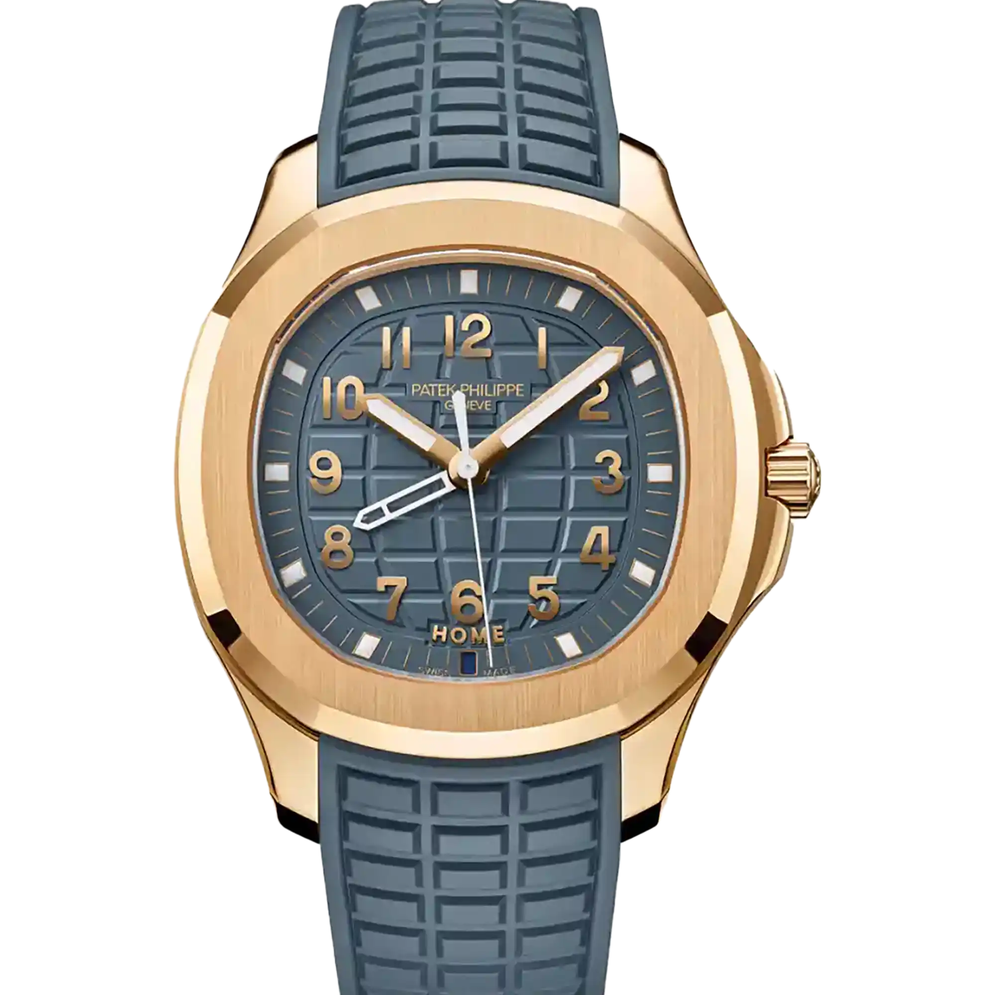 Patek Philippe Aquanaut Travel Time Opaline Blue and Gray Dial 38.8mm Rose Gold 5269R-001