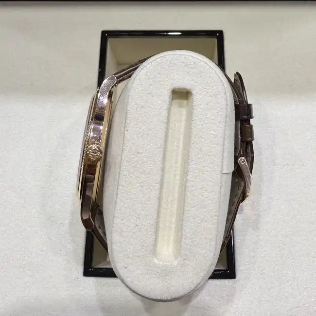 Patek Philippe Calatrava White Dial 6119R Brown Leather Strap – 2024 Pre-Owned - Crown