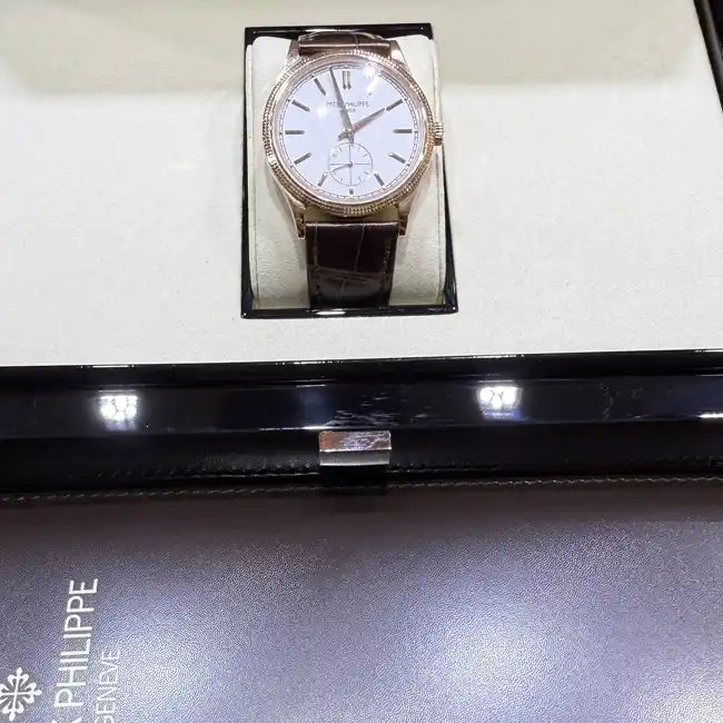 Patek Philippe Calatrava White Dial 6119R Brown Leather Strap – 2024 Pre-Owned - Full set