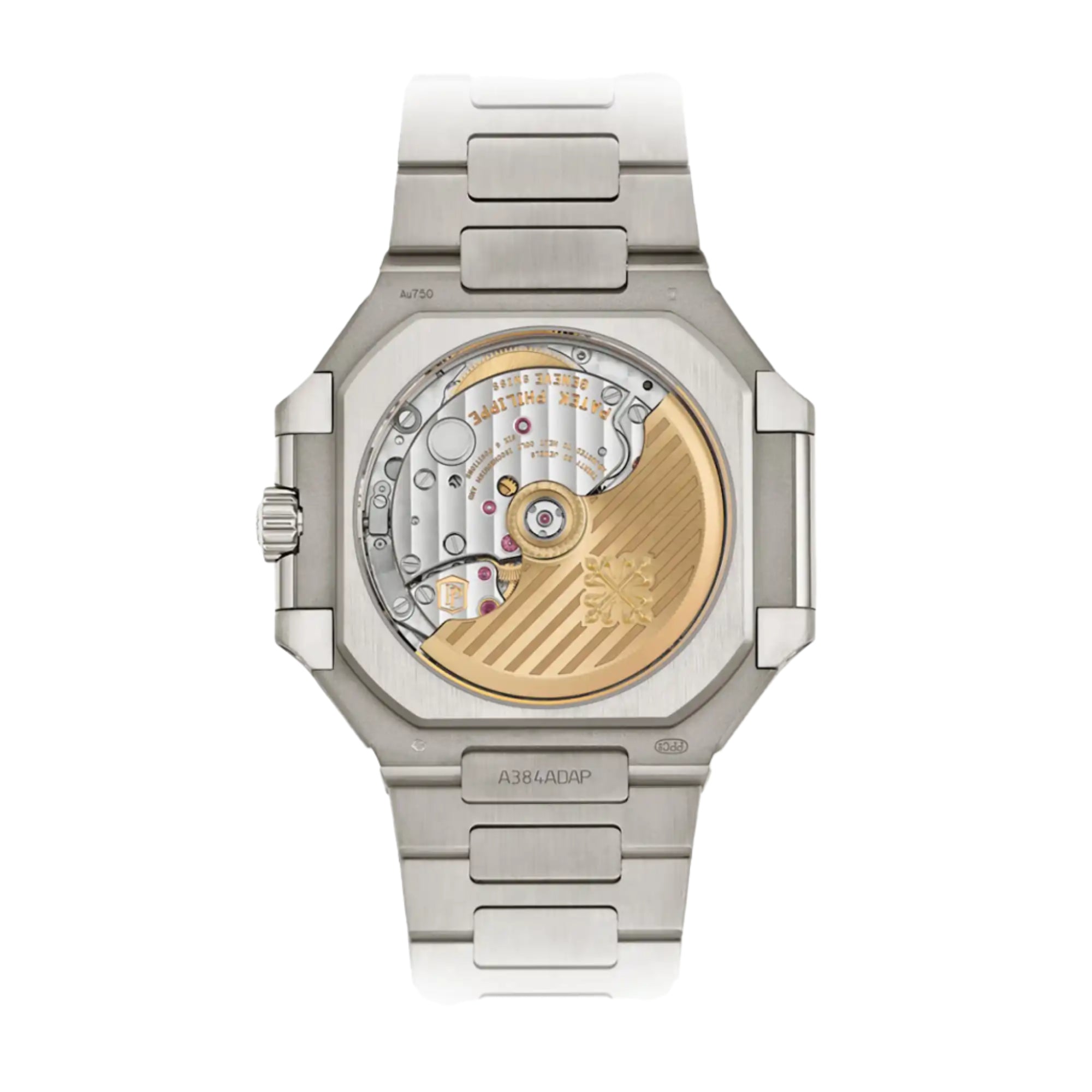  Patek Philippe Cubitus Sunburst Blue Gray Dial 40 White Gold 7128/1G - Case back