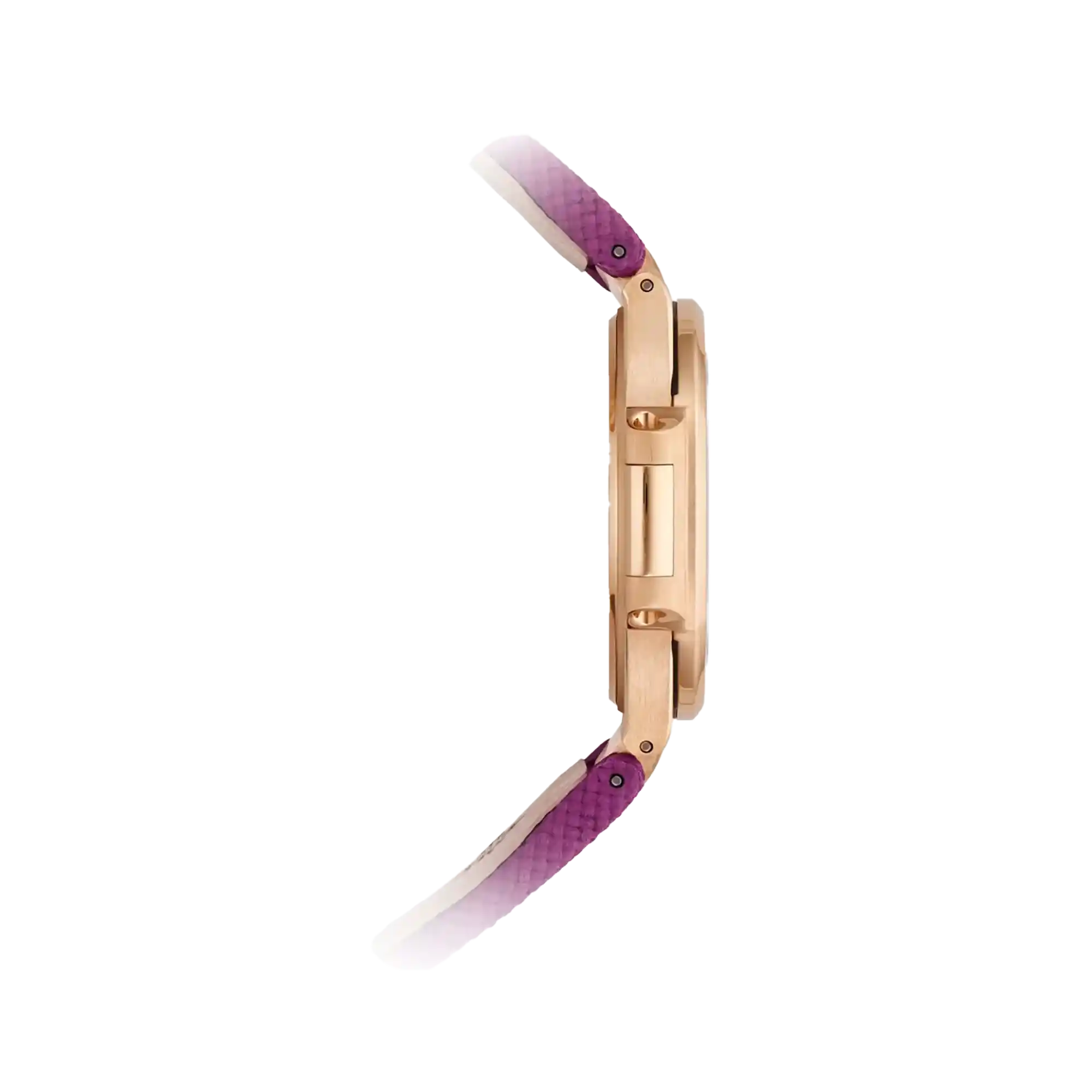 Patek Philippe Ladies Nautilus Purple Dial Rose Gold 32mm 7010R - Left