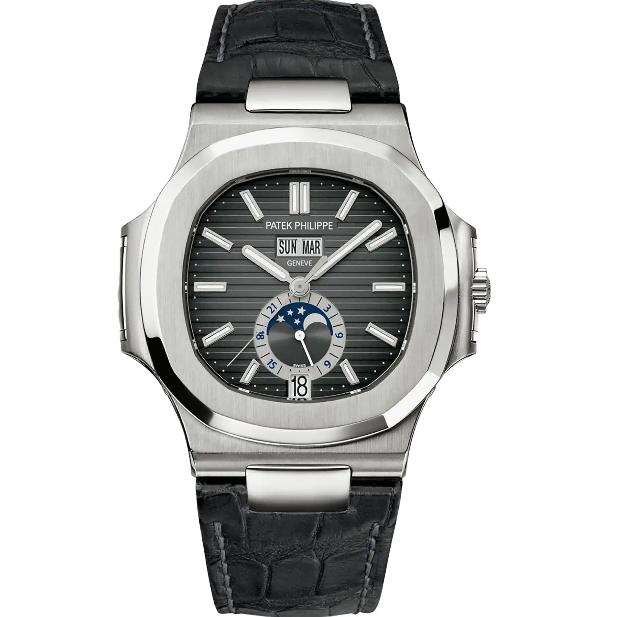Patek Philippe Nautilus Annual Calendar Stainless Steel 40.5mm Black Dial 5726A-001