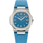 Patek Philippe Nautilus Azure Blue Dial White Gold 32mm 7010G