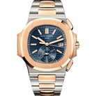 Patek Philippe Nautilus Blue Dial 40.5mm Stainless Steel Rose Gold 5980/1AR