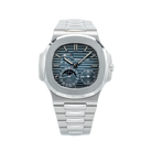 Patek Philippe Nautilus Blue Dial Steel 5712/1A - Pre-owned - Front