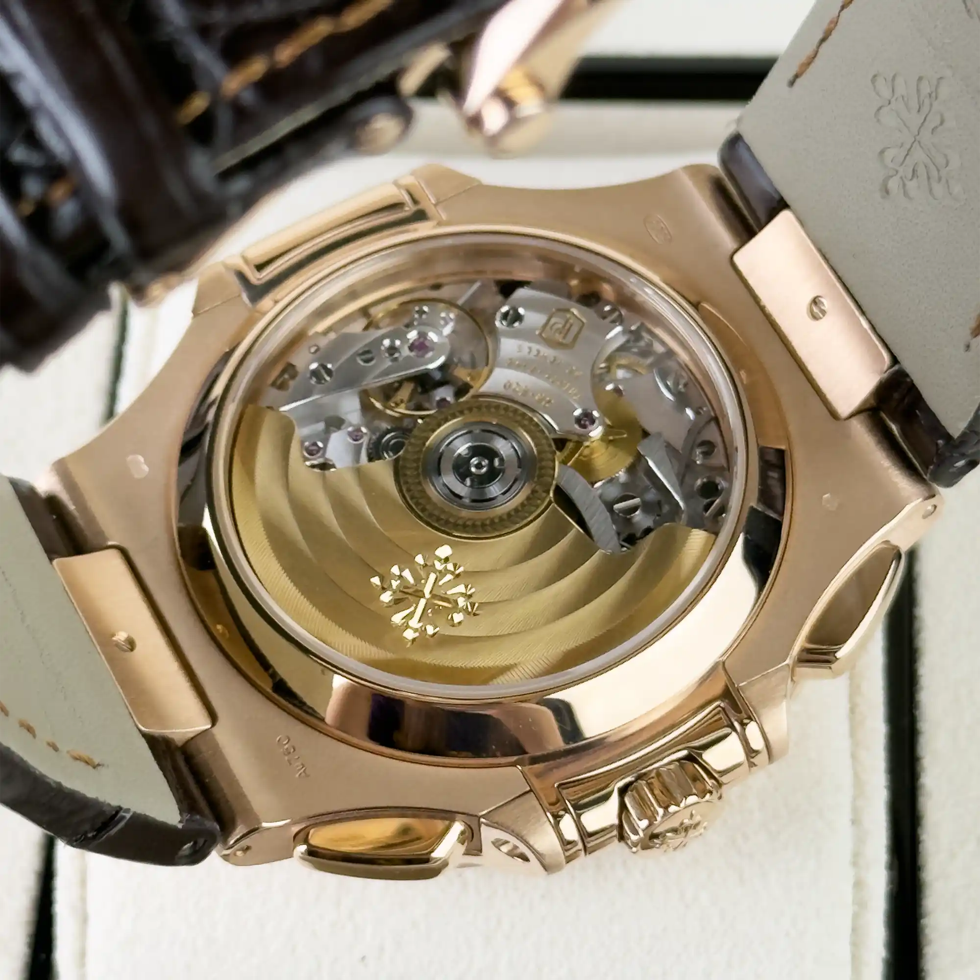 Patek Philippe Nautilus Chronograph Brown Dial 5980R-001 - 2020 Retail Ready - Case back