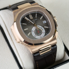 Patek Philippe Nautilus Chronograph Brown Dial 5980R-001 - 2020 Retail Ready - Left