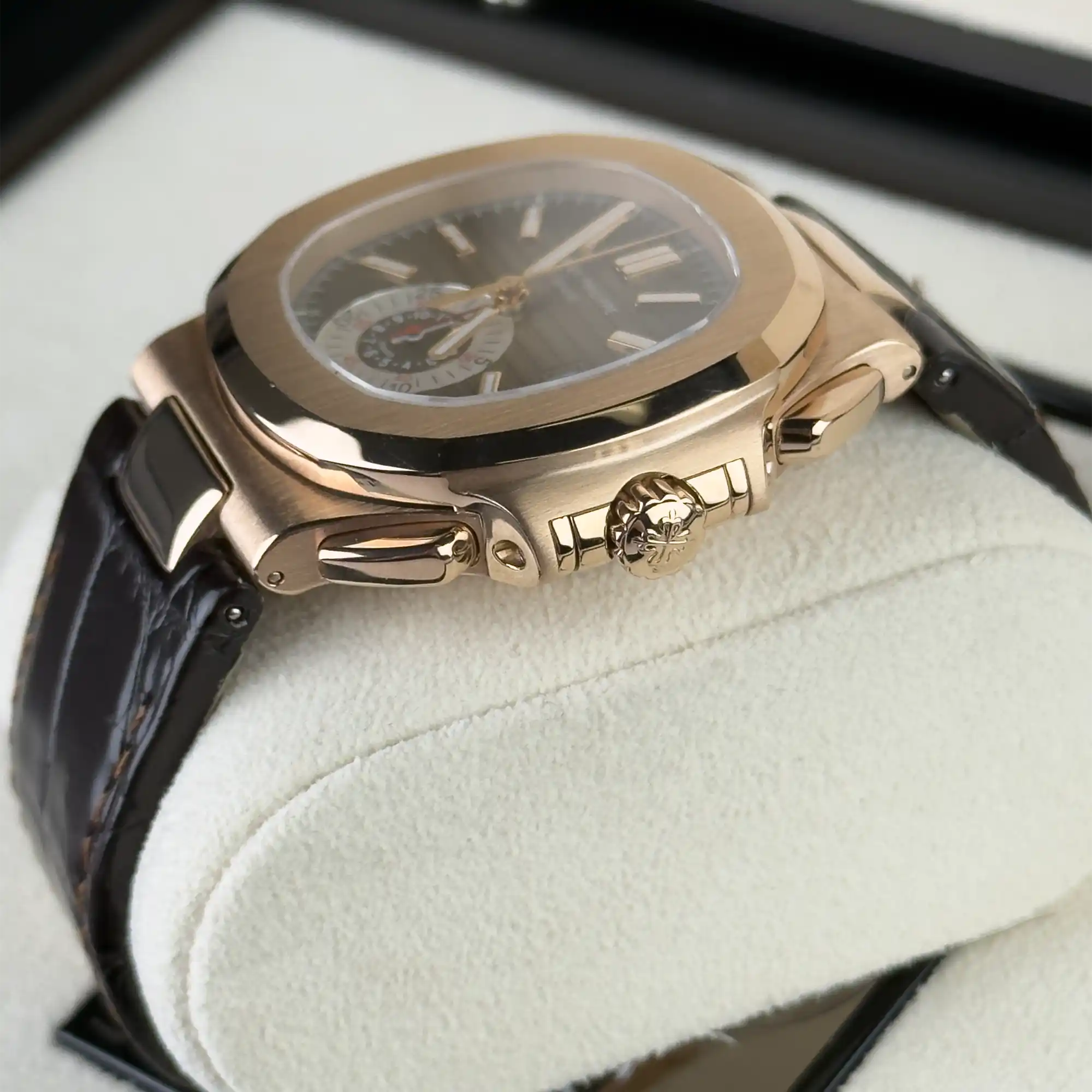 Patek Philippe Nautilus Chronograph Brown Dial 5980R-001 - 2020 Retail Ready - Side 2
