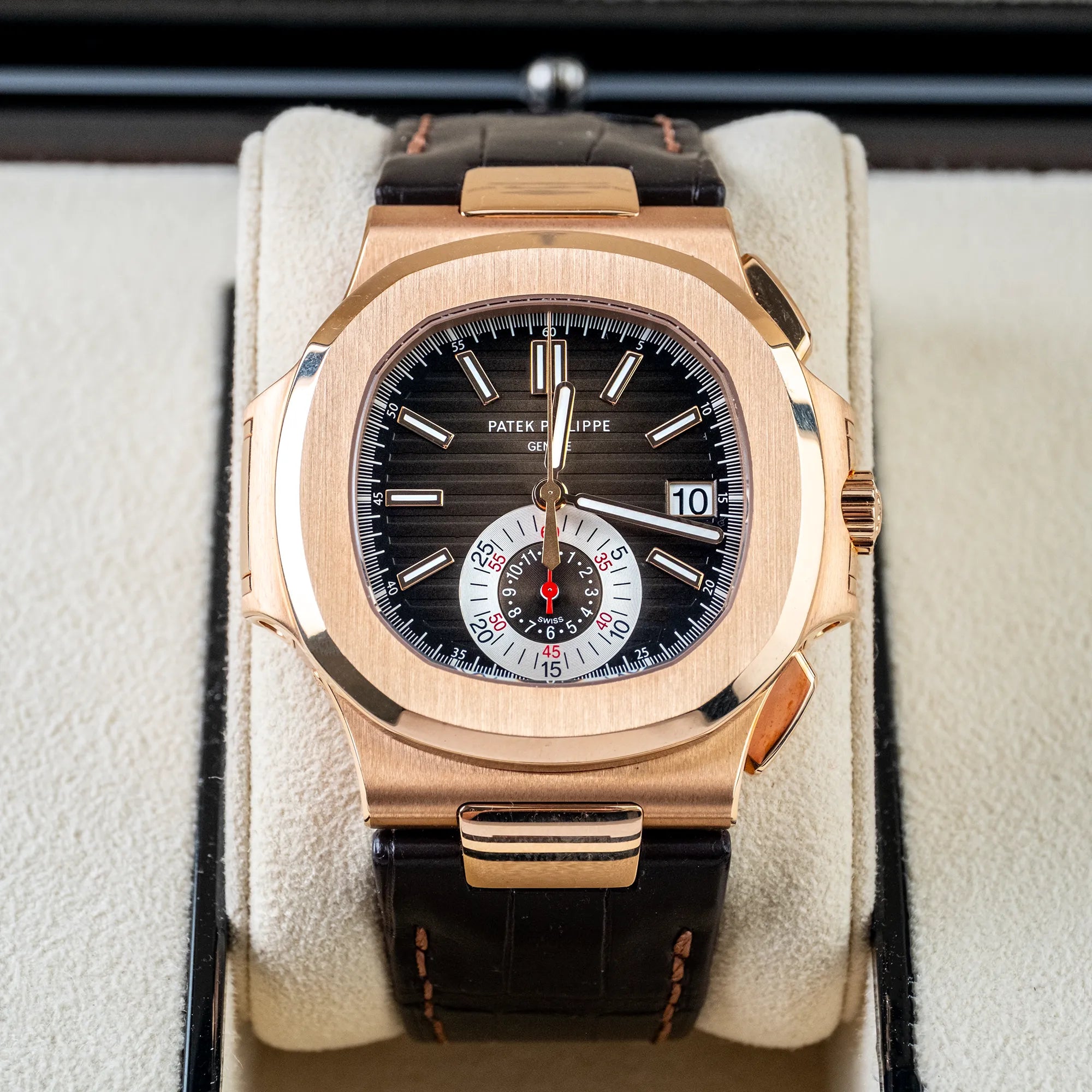 Patek Philippe Nautilus Chronograph Brown Dial 5980R-001 - In box