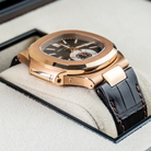 Patek Philippe Nautilus Chronograph Brown Dial 5980R-001 - Left