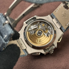 Patek Philippe Nautilus Flyback Chronograph White Gold Blue Gray Dial 5980/60G-001 - Case Back