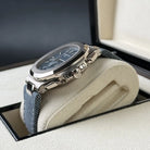 Patek Philippe Nautilus Flyback Chronograph White Gold Blue Gray Dial 5980/60G-001 - Side 3