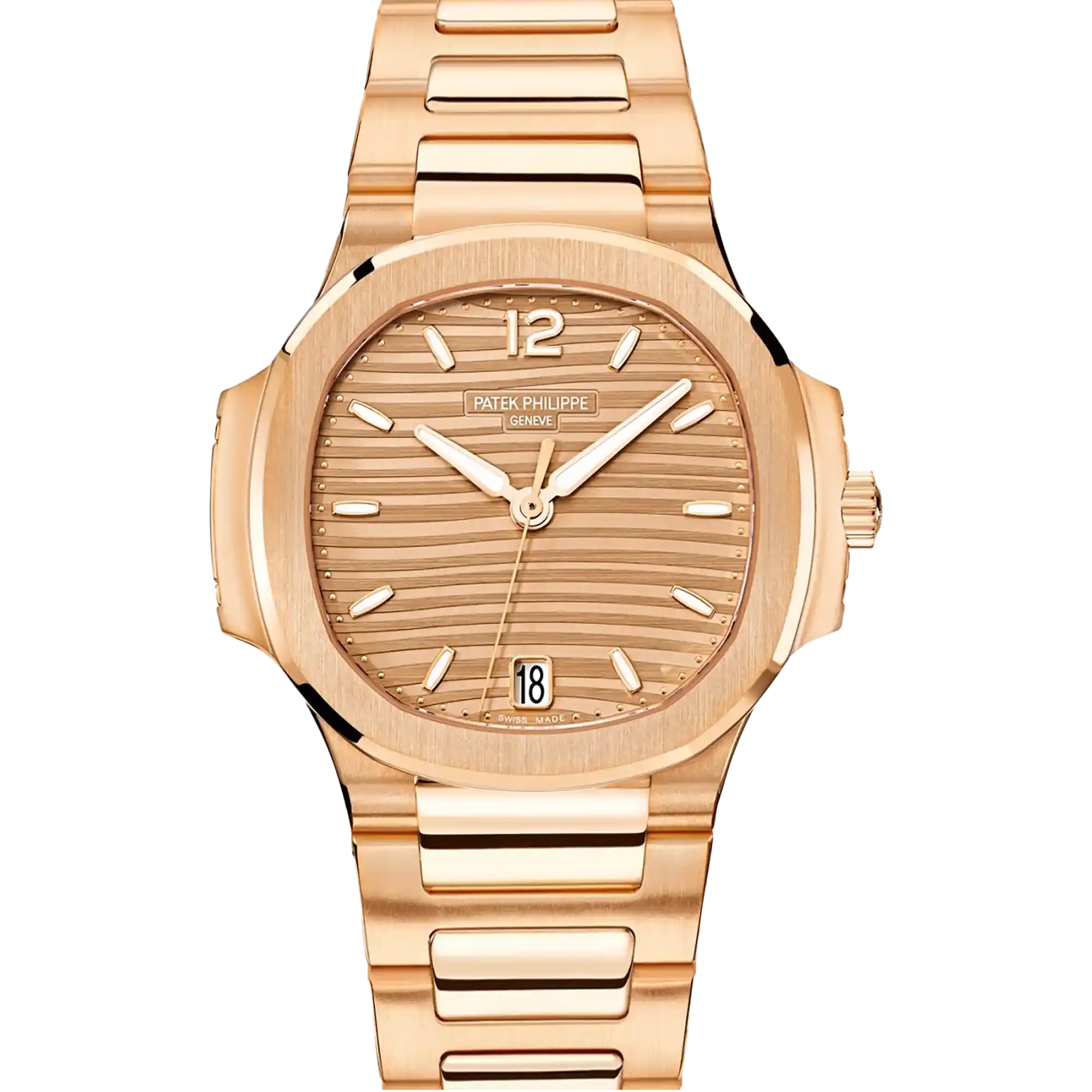 Patek Philippe Nautilus Lady Champagne Dial Rose Gold 35.2mm 7118/1R-010