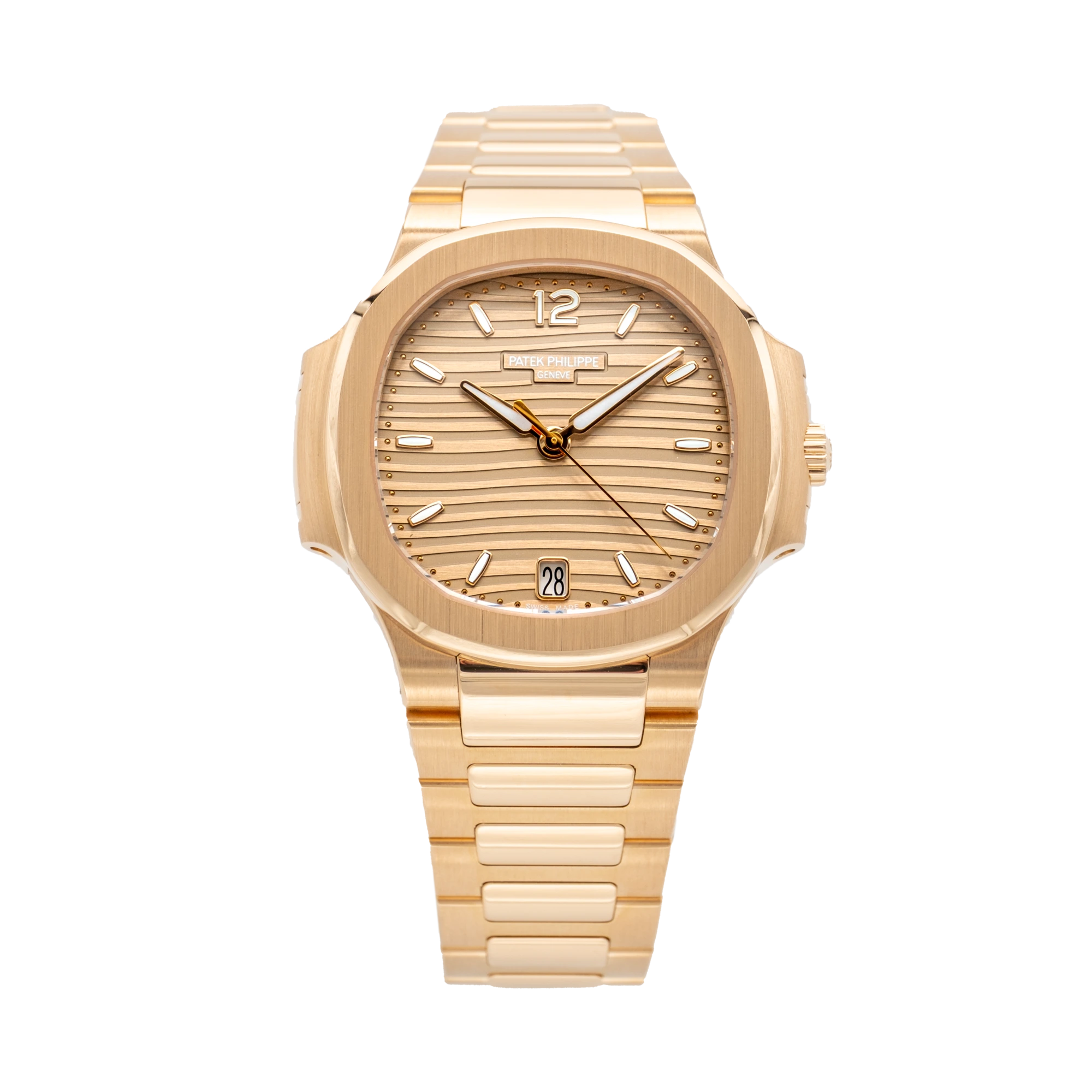 Patek Philippe Nautilus Lady Champagne Dial Rose Gold 35.2mm 7118/1R-010 - Front