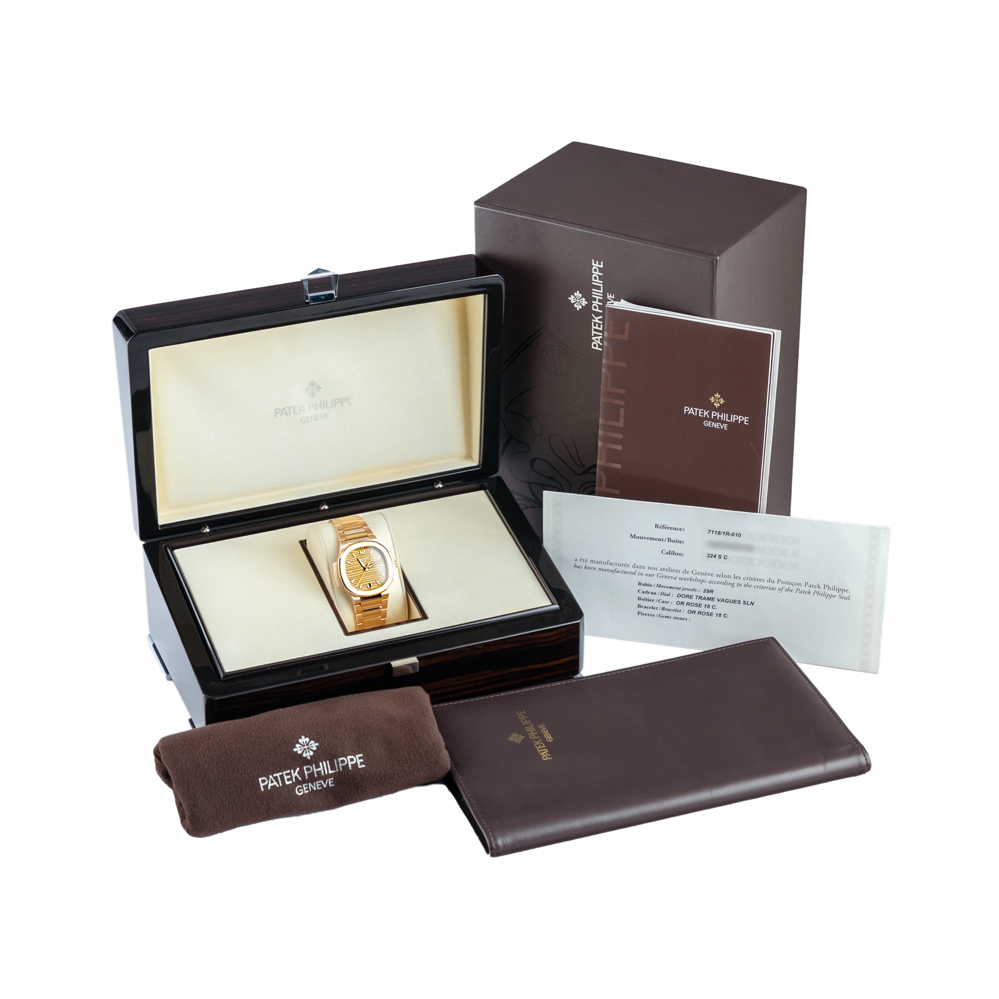 Patek Philippe Nautilus Lady Champagne Dial Rose Gold 35.2mm 7118/1R-010 - Full set