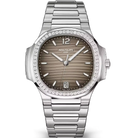 Patek Philippe Nautilus Lady Gray Dial Diamond Bezel Steel 7118/1200A-011
