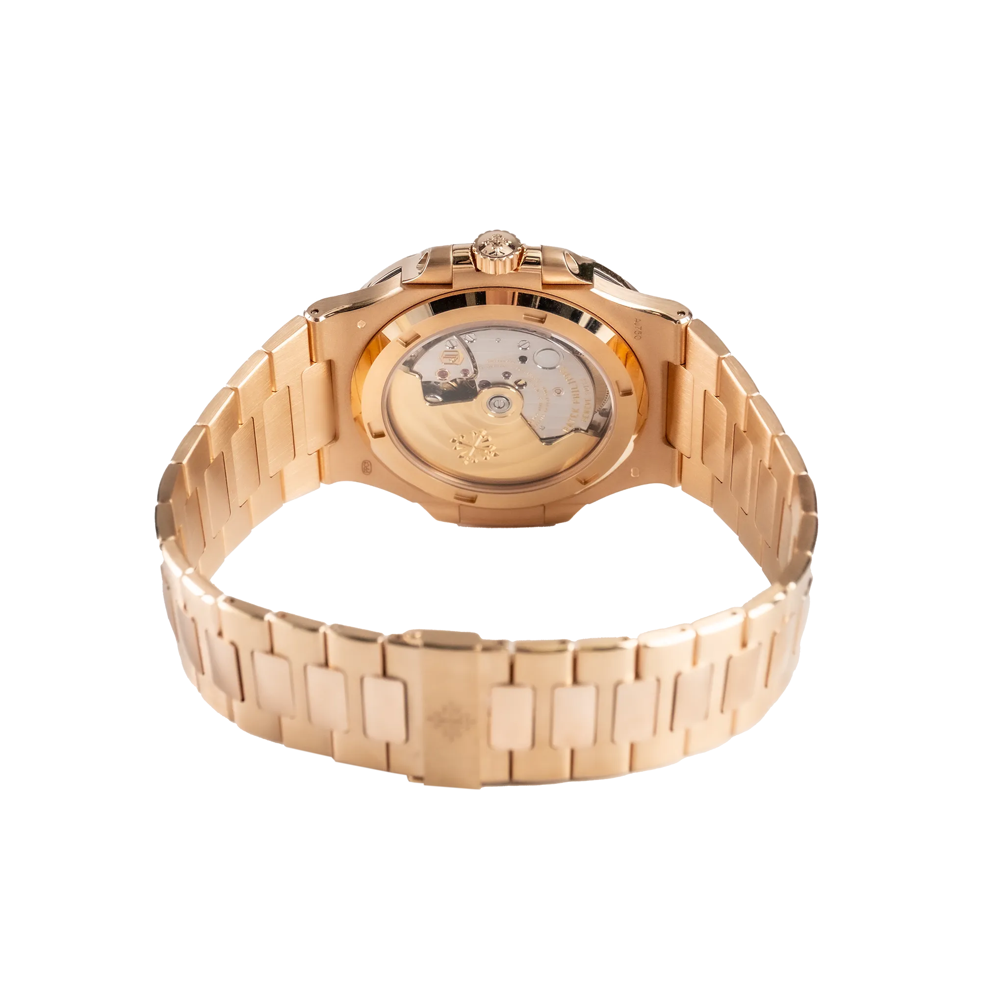 Patek Philippe Nautilus Rose Gold Brown Dial 5711/1R - Pre-owned - Case back