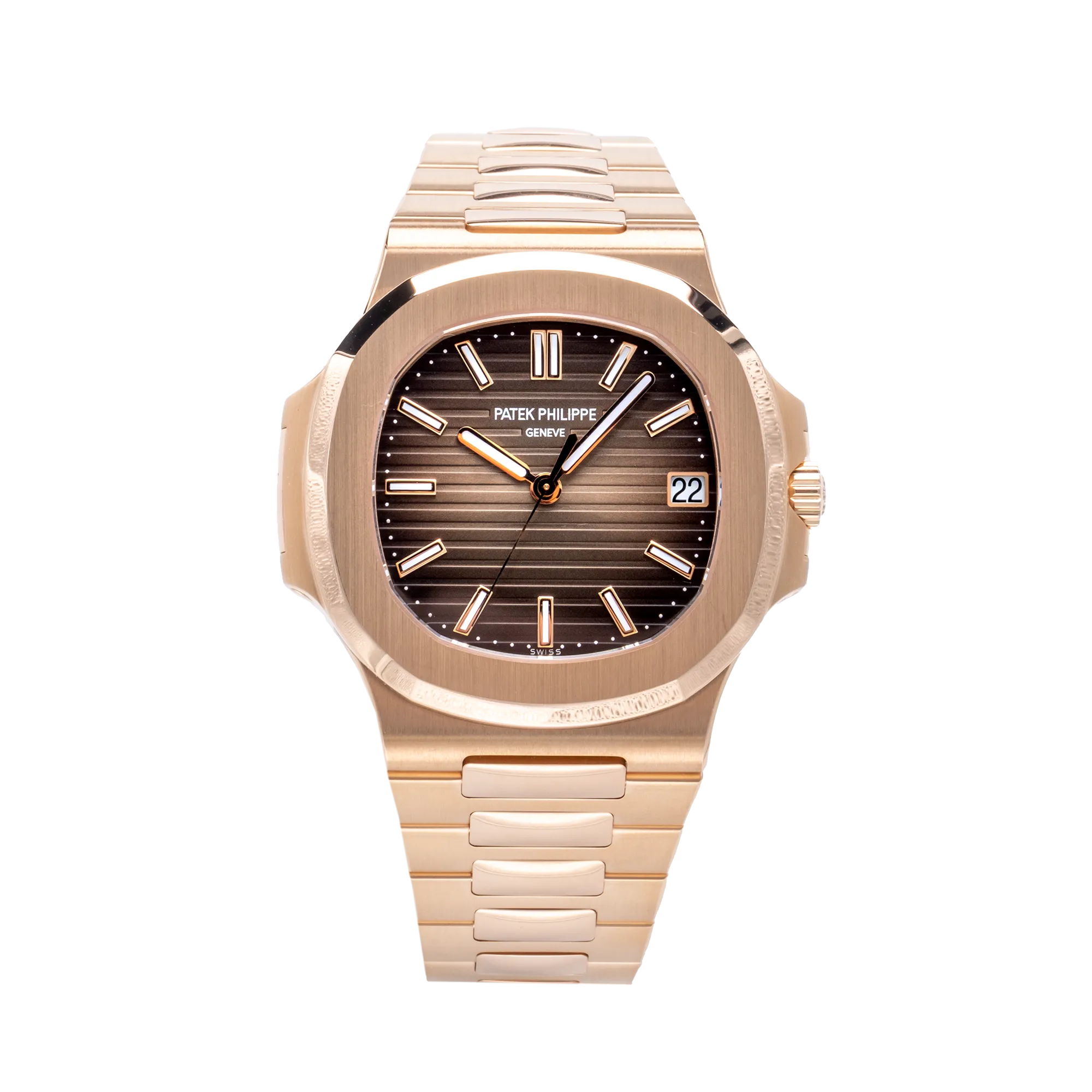 Patek Philippe Nautilus Rose Gold Brown Dial 5711/1R - Pre-owned - Front