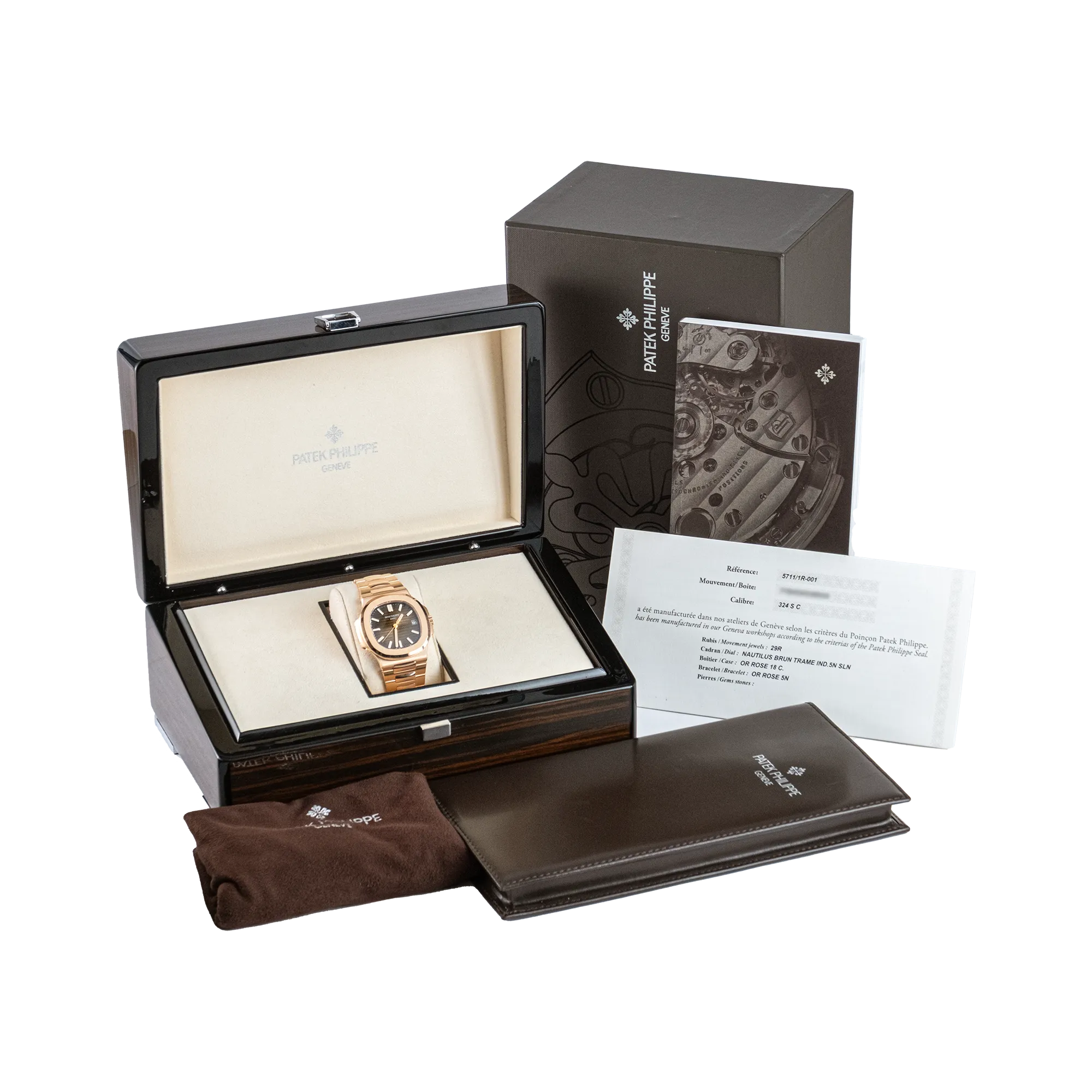 Patek Philippe Nautilus Rose Gold Brown Dial 5711/1R - Pre-owned - Full set