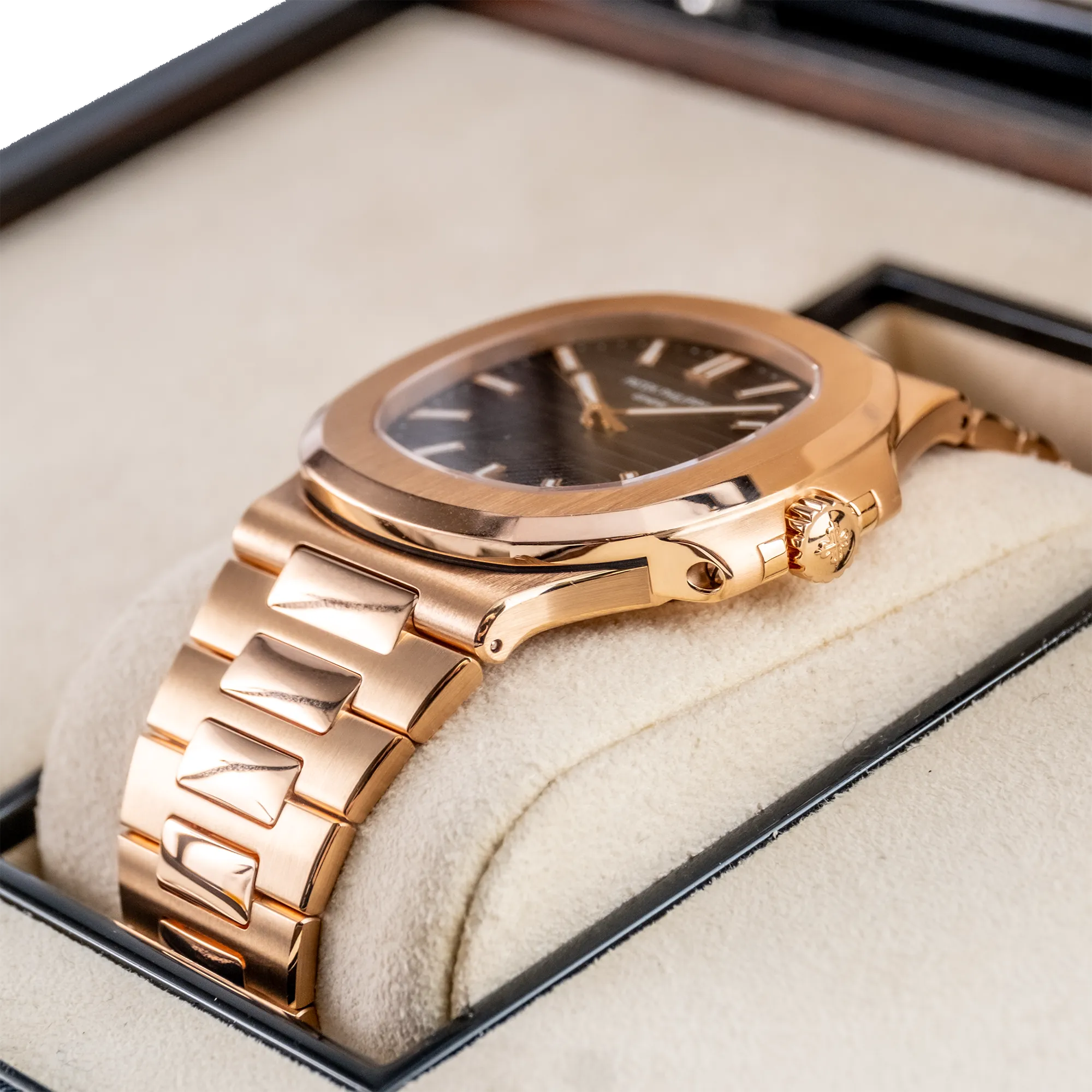 Patek Philippe Nautilus Rose Gold Brown Dial 5711/1R - Pre-owned - Right