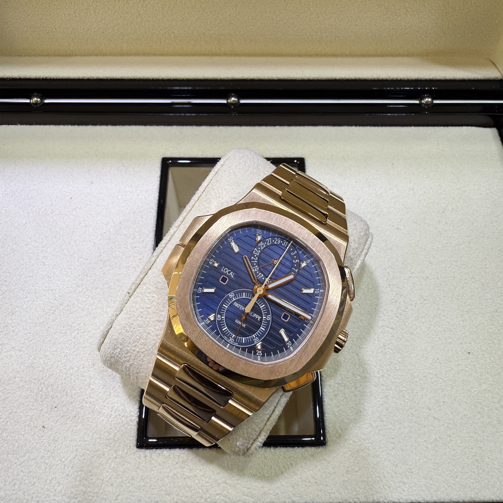 Patek Philippe Nautilus Travel Time Chronograph 5990/1R-001 - Pre-Owned - Top