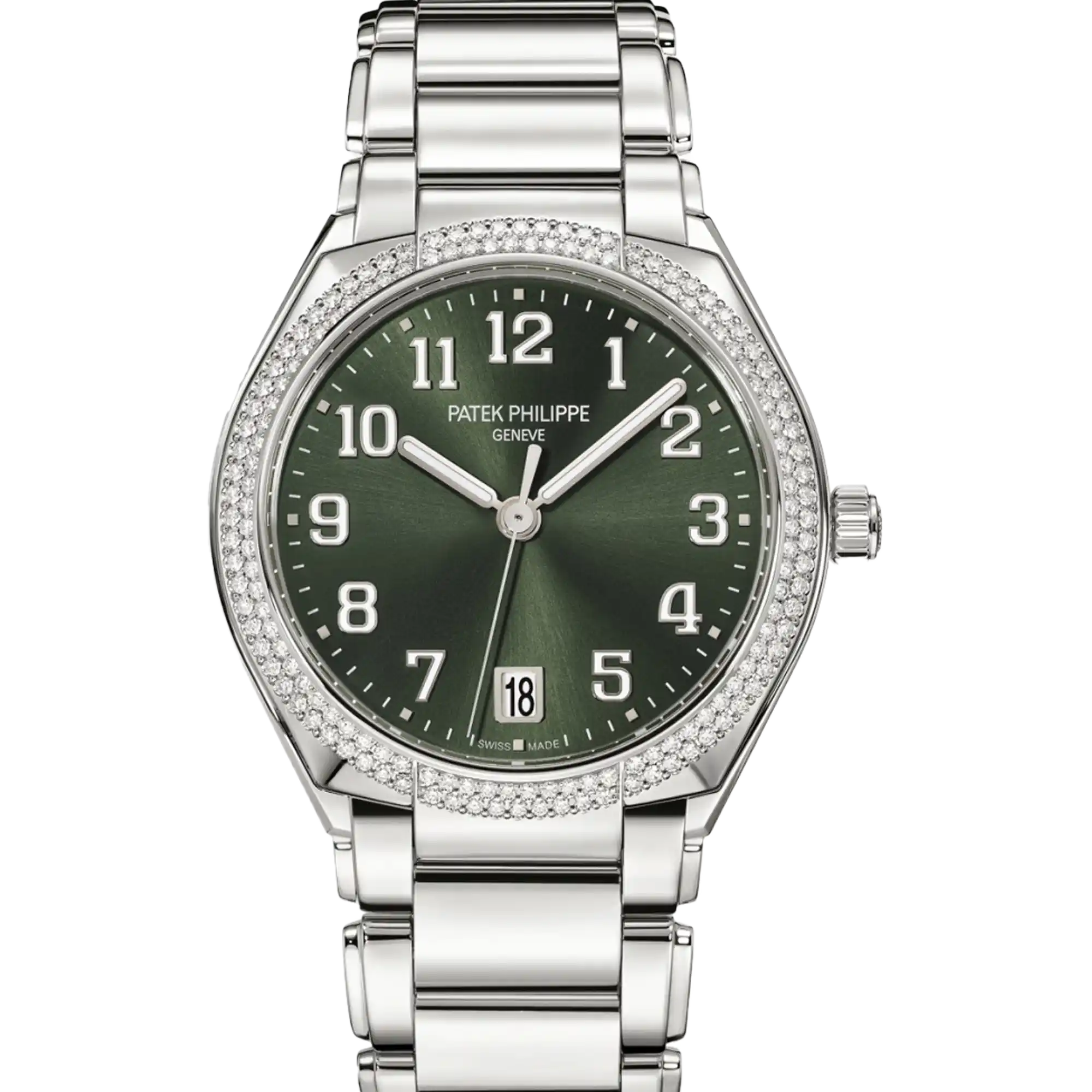 Patek Philippe Twenty~4 Green Dial Diamond Bezel 7300/1200A