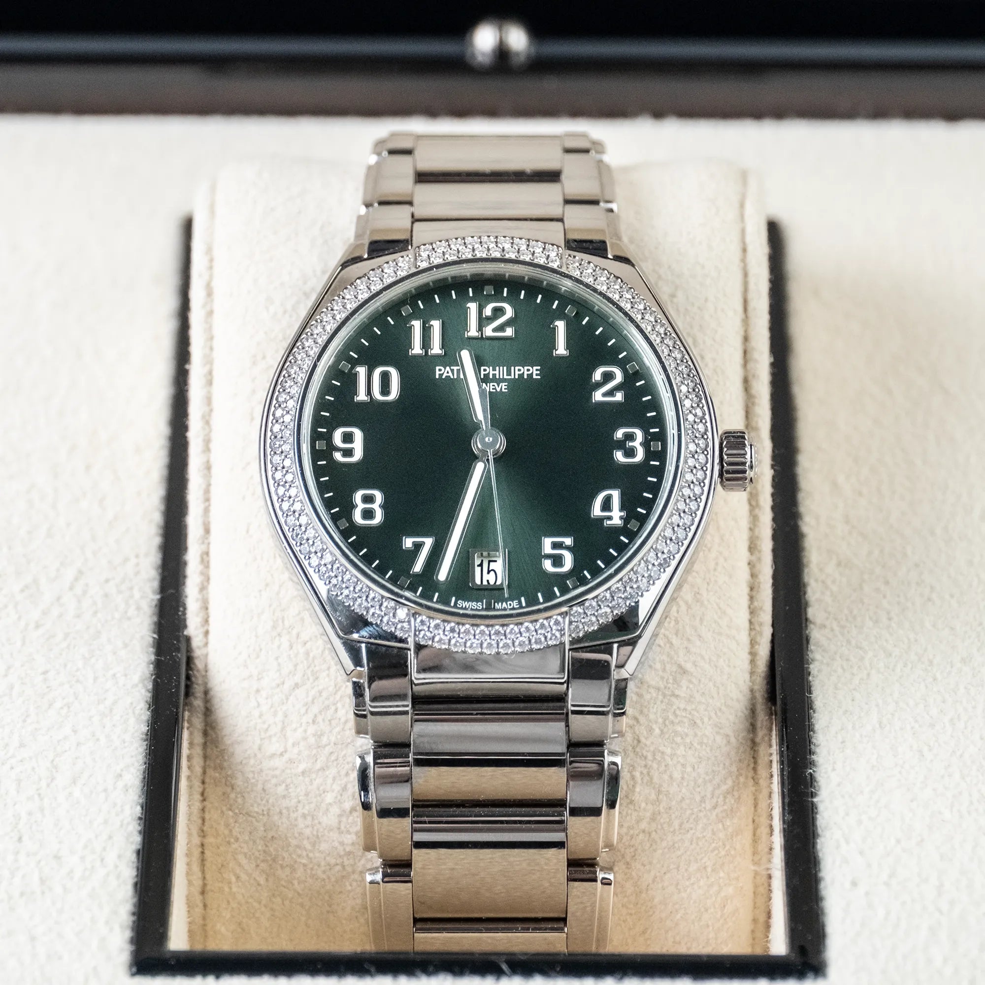 Patek Philippe Twenty~4 Green Dial Diamond Bezel 7300/1200A - In box