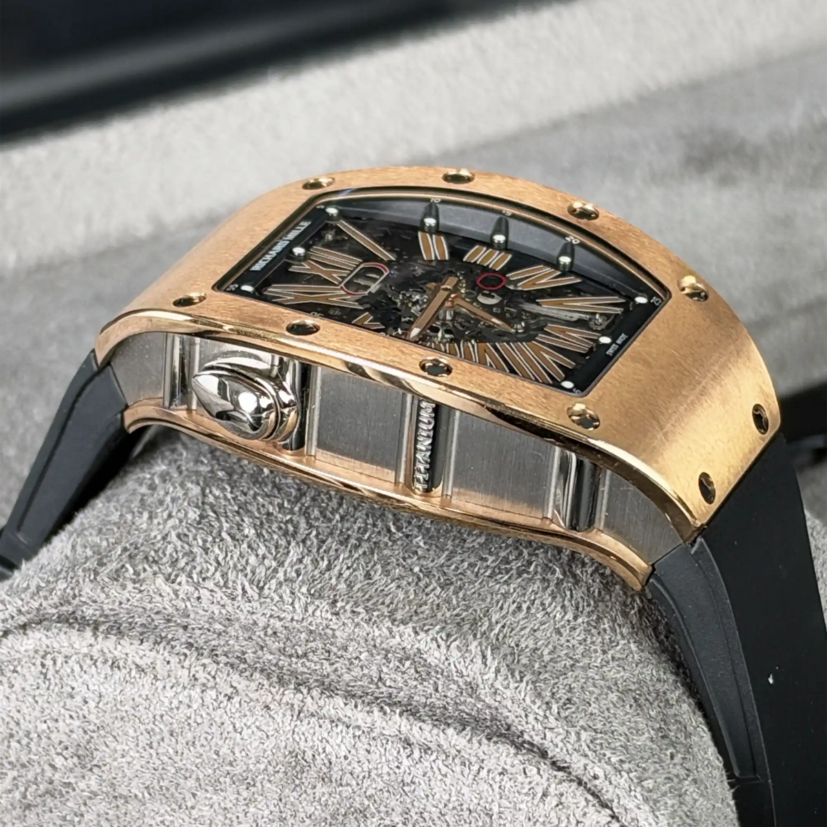 Richard Mille Lady Rose Gold Bezel 34mm RM 037 - 2013 Preowned good - Side 1