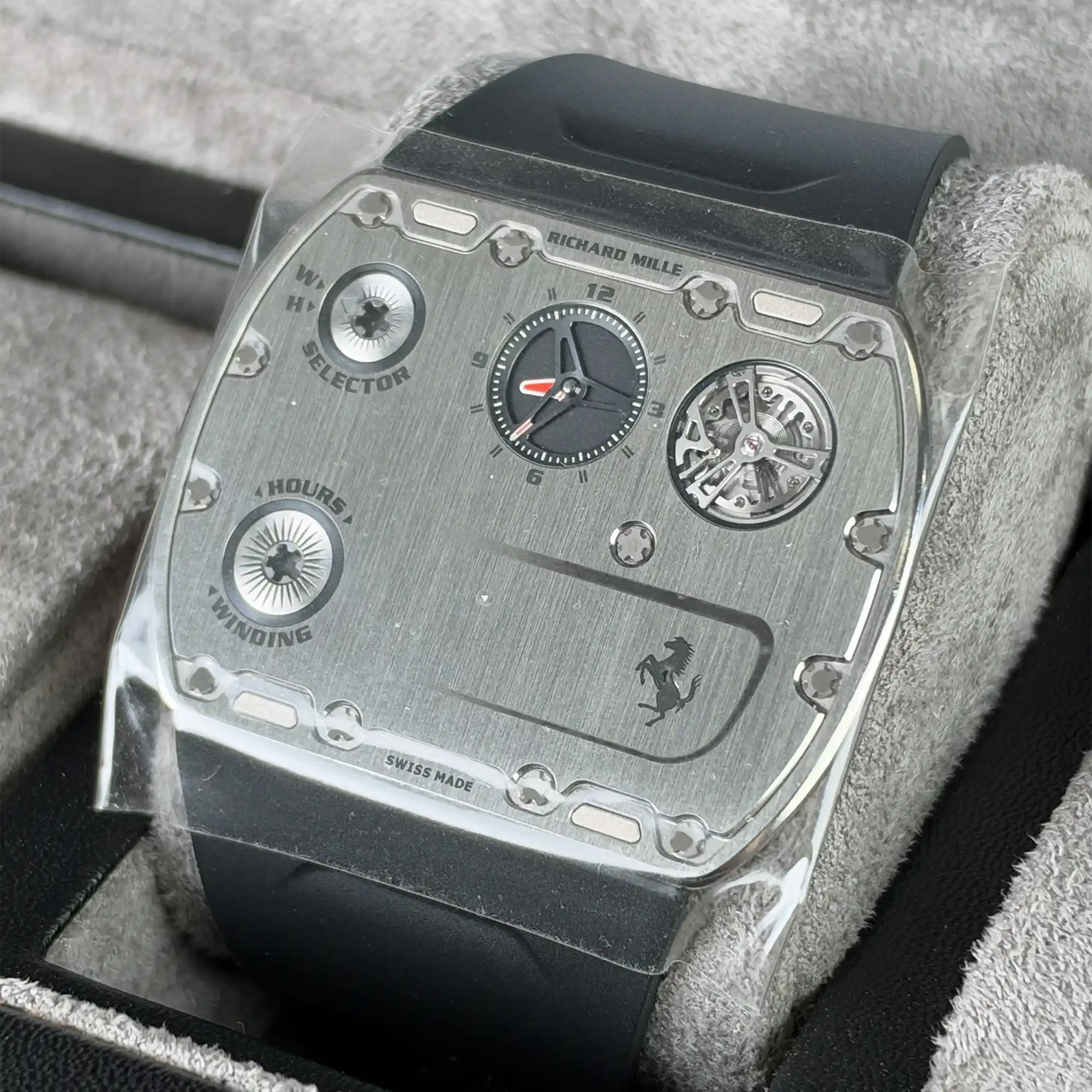 Richard Mille RM UP-01 Ferrari Titanium Silver Dial Ultra-thin Limited Edition of 150 - Right
