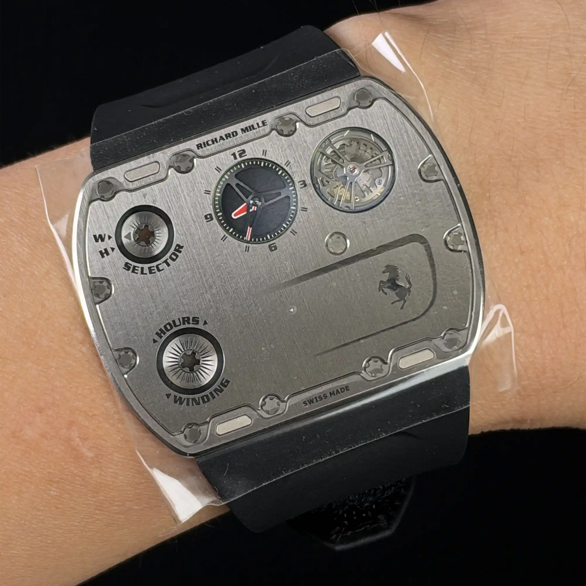 Richard Mille RM UP-01 Ferrari Titanium Silver Dial Ultra-thin Limited Edition of 150 - Wrist