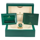 Rolex Day-Date 40 Green Roman Yellow Gold 228238 - Full set