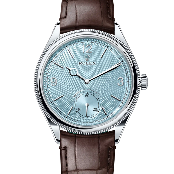 エイミエール デルーラ Rolex_1908_Platinum_Ice_Blue_D