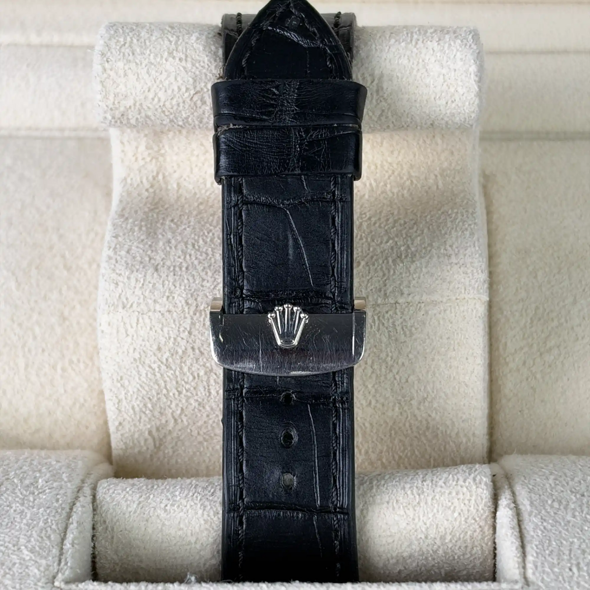 Rolex 1908 White Gold Black Dial Black Alligator Strap 52509 - 2024 Pre-Owned Mint - Bracelet 1