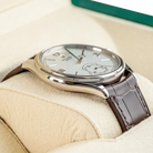 Rolex 1908 White Gold White Dial Brown Alligator Strap 52509 - Left