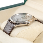 Rolex 1908 White Gold White Dial Brown Alligator Strap 52509 - Right