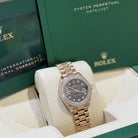 Rolex Datejust 28 Chocolate Diamond Rose Gold President 279135RBR - Side