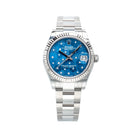 Rolex Datejust 31 Blue Floral Motif Diamond Dial Oyster 278274 - Front