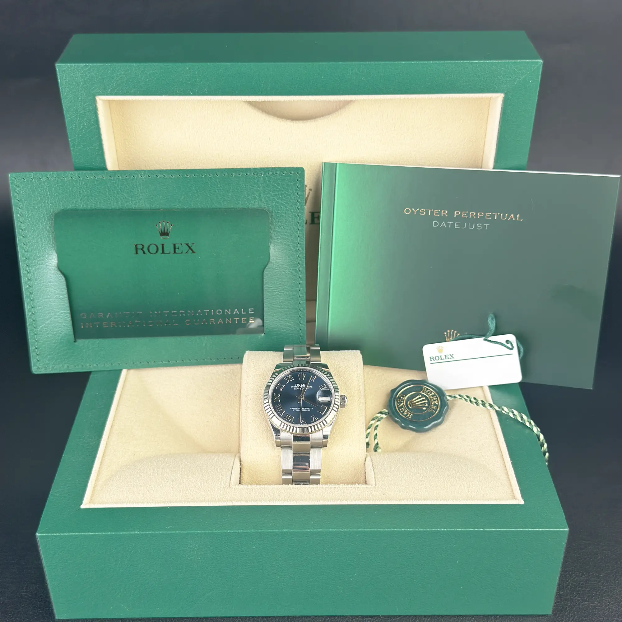 Rolex Datejust 31 Blue Roman Dial Oyster 278274 - Preowned - Fullset