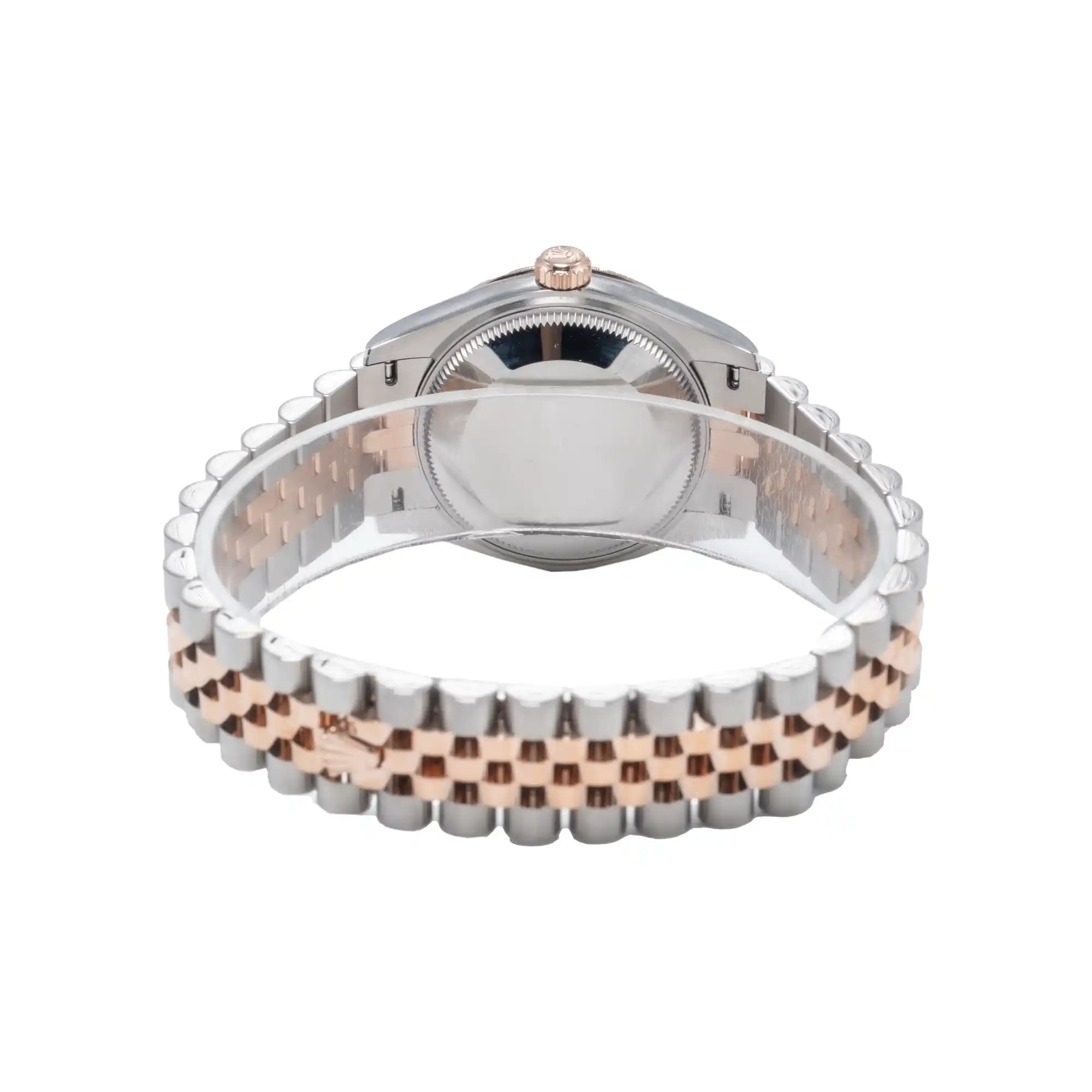 Rolex Datejust 31 Chocolate Roman Diamond Oystersteel Rose Gold Jubilee 278271 - Back