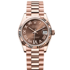 Rolex Datejust 31 Chocolate Roman Diamond Rose Gold President 278275