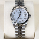 Rolex Datejust 31 Mother of Pearl Diamond hourmarker Oystersteel White Gold Jubilee 278274 - Front
