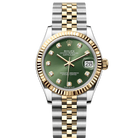 Rolex Datejust 31 Olive Green Diamond Oystersteel Yellow Gold Jubilee 278273