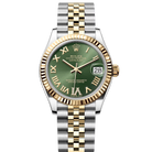 Rolex Datejust 31 Olive Green Roman Diamond Oystersteel Yellow Gold Jubilee 278273