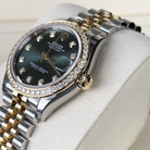 Rolex Datejust 31 Olive Green Roman Diamond Yellow Gold Oystersteel Jubilee 278383RBR - Side 2