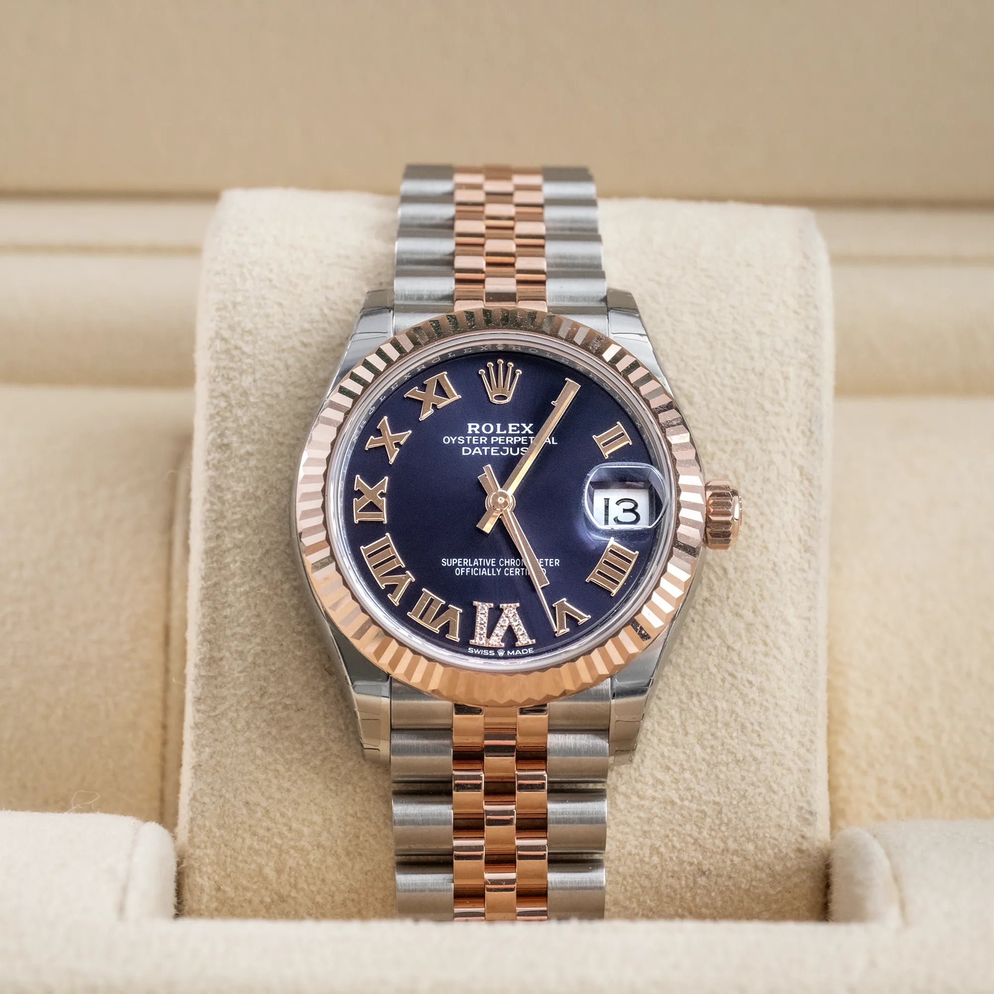 Rolex Datejust 31 Purple Roman Diamond Oystersteel Rose Gold Jubilee 278271 - In box 2