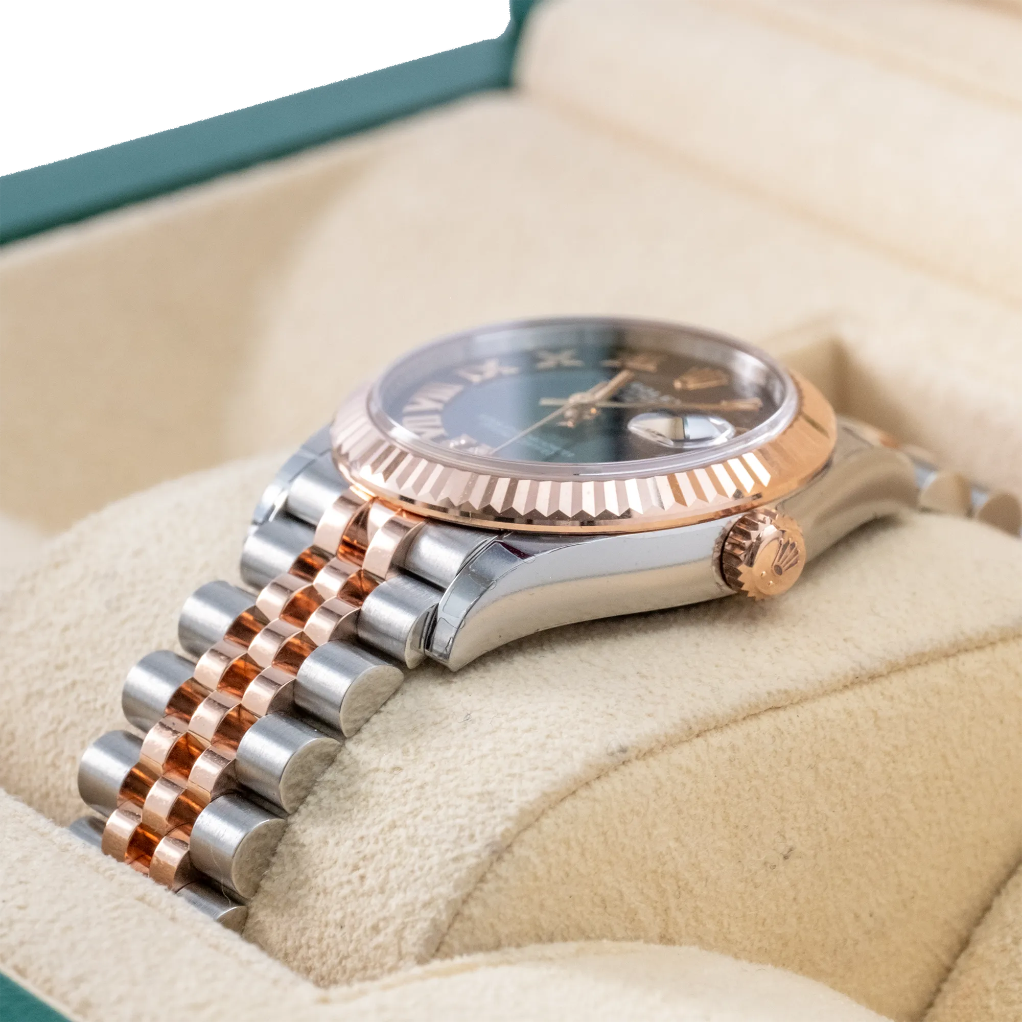 Rolex Datejust 31 Purple Roman Diamond Oystersteel Rose Gold Jubilee 278271 - Right